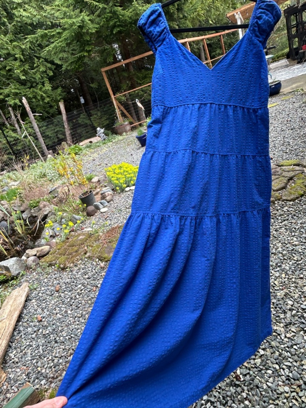 Old Navy Cobalt Blue Smocked Tie-Back Sundress